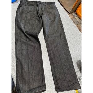 Rocawear Mens Black Wash Denim Jeans Original Fit 38x32 Straight Leg Worn 1x A12